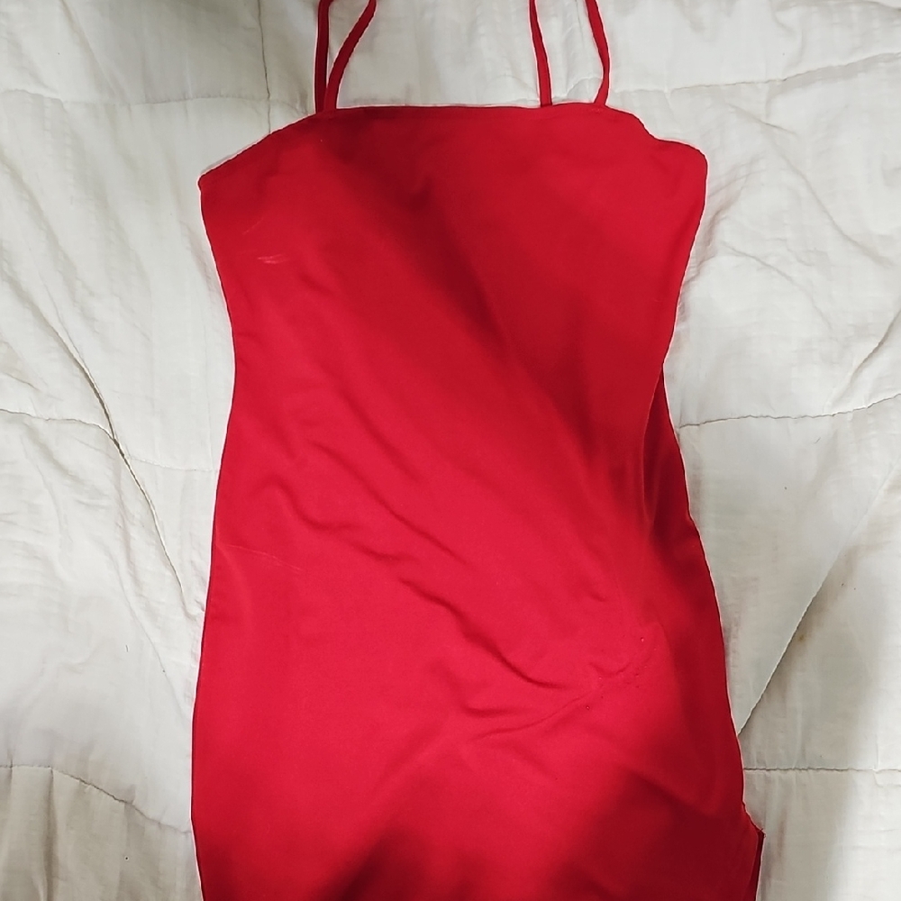SHEIN Red Strappy Dress